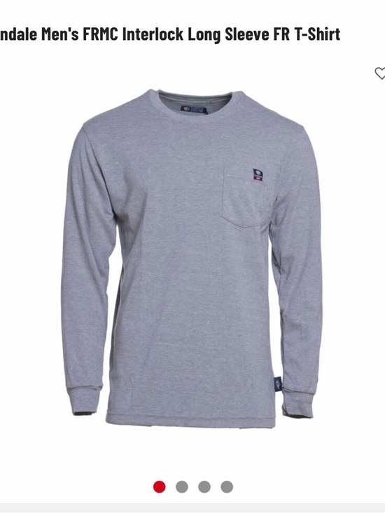 Tyndale Gray Long Sleeve Pocket Shirt Size 3XL - Picture 3 of 7